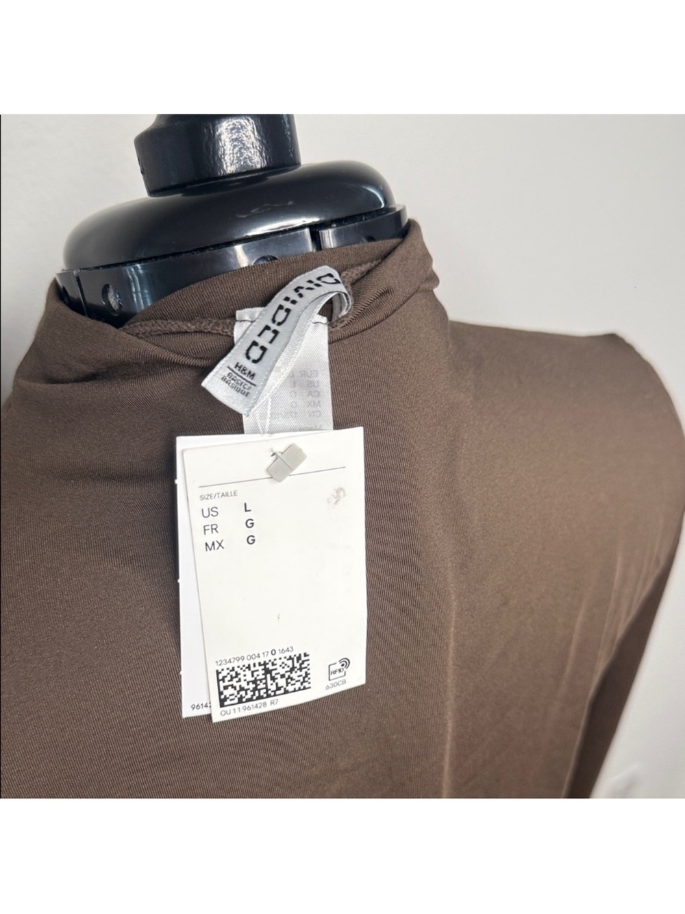 NWT Olive Green Long Sleeve Mock Turtleneck Dress L - Picture 5 of 6